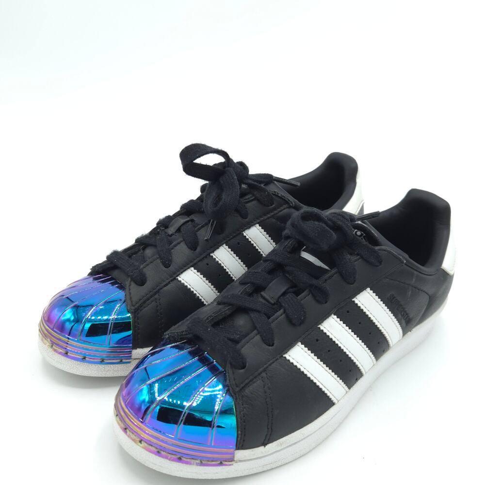 Adidas Superstar Metal Toe Women's Size 6.5 CQ2611 Black White multicolor